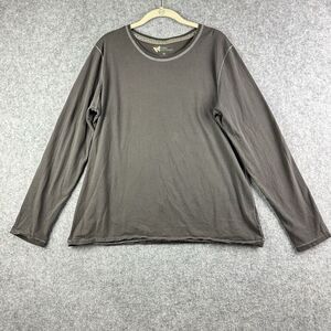 Natural Reflections Moleskin Crew Neck Top Womens XL Brown LS Hiking Outdoors